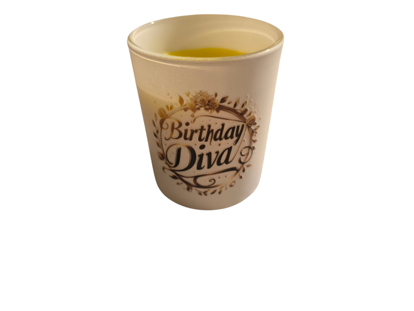 Birthday Candle 130g in Burst of sunshine scent