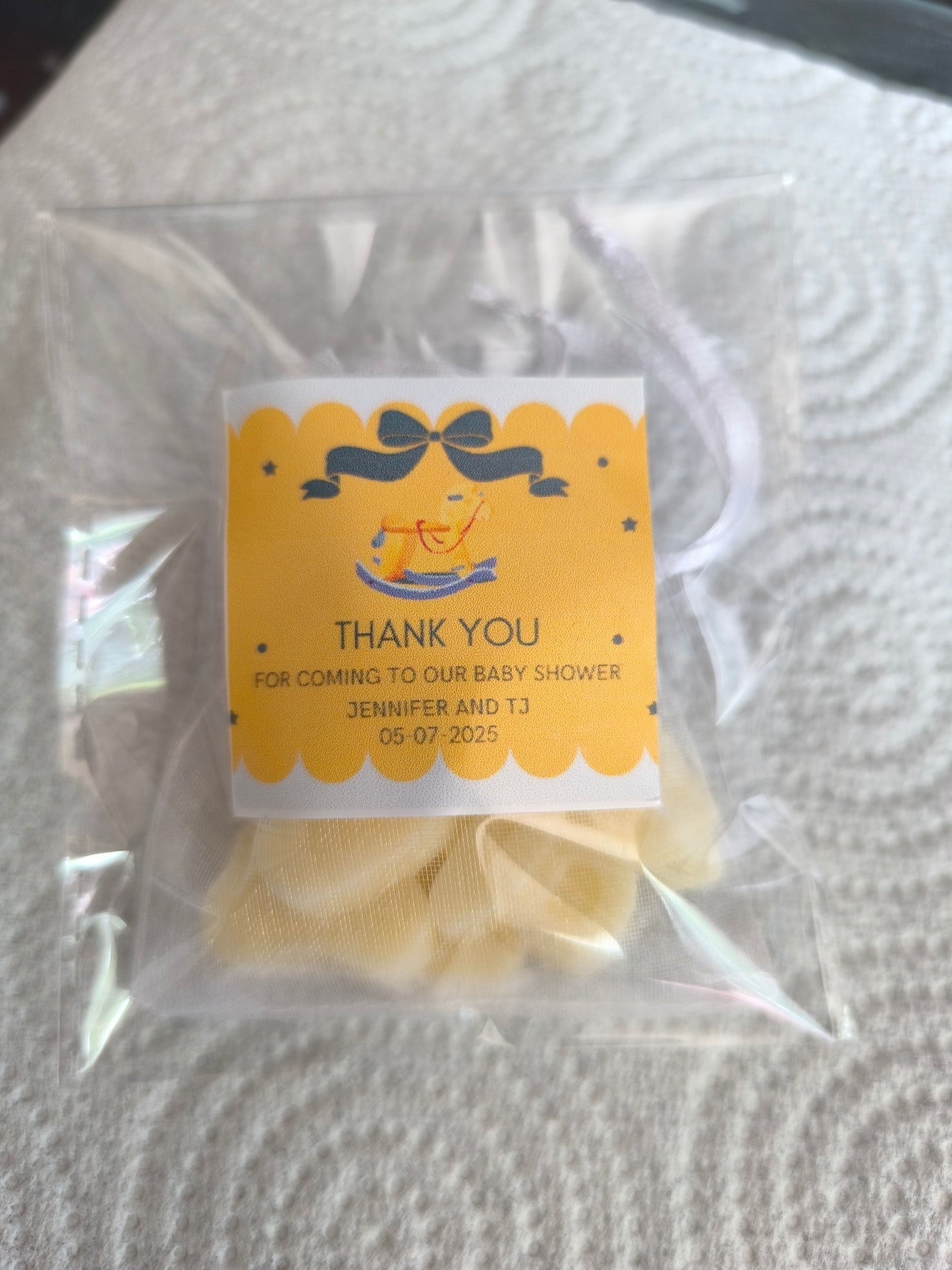6 mini Baby shower favours