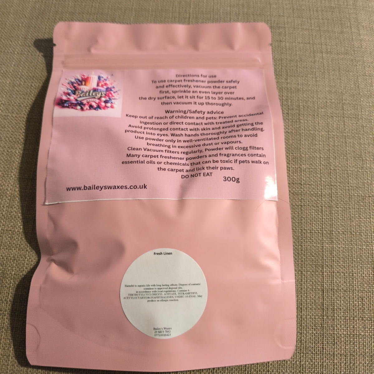 Bailey's Waxes Carpet Freshener 300g